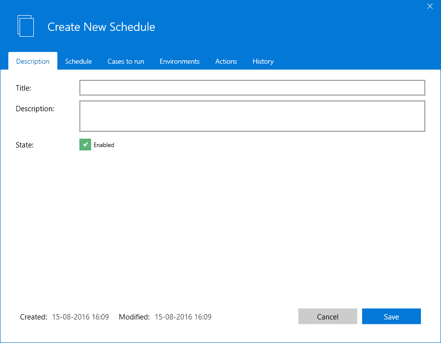 scheduling test runs