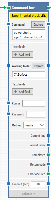 command line building block