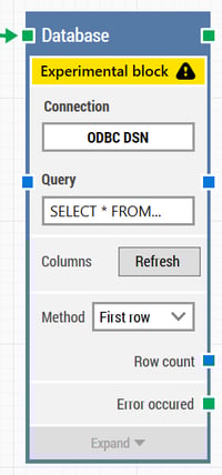 database leapwork building block