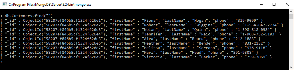 mongodb examples