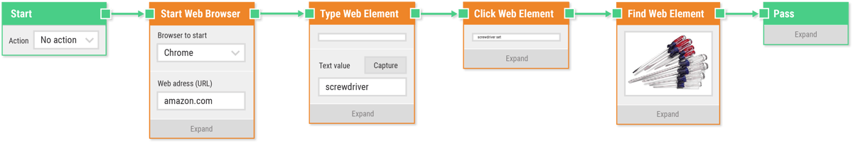 no code test automation example