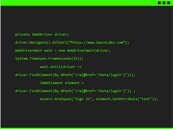 Selenium automation code