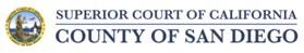 A logo of the superior court of california, county of san diego