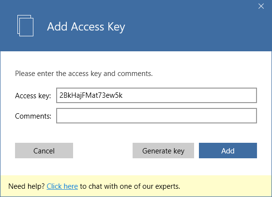 api access keys