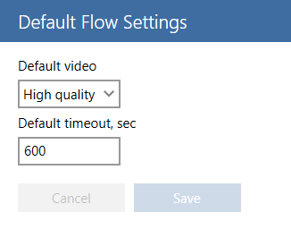 default flow settings