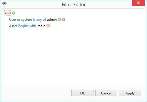 filter editor