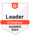 G2 award badge for enterprise leader in 2024