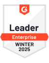 G2 award badge for enterprise leader in 2025
