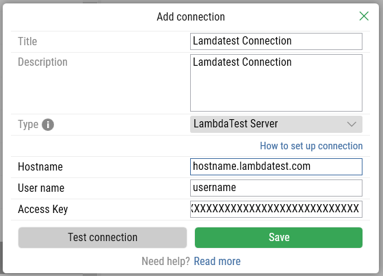 lambdatest connection2