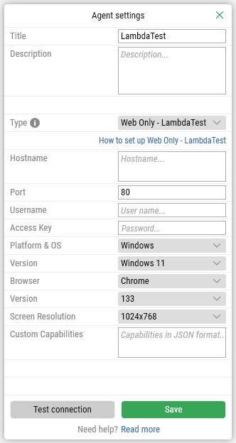 Agent-lambdatest
