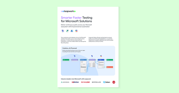 Smarter Faster Testing for Microsoft Solutions