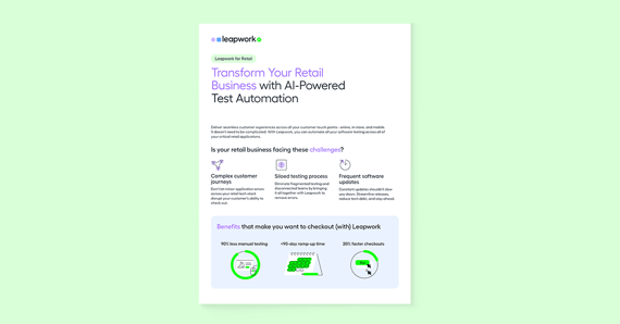 Transform Your Retail Business with AI-Powered Test Automation
