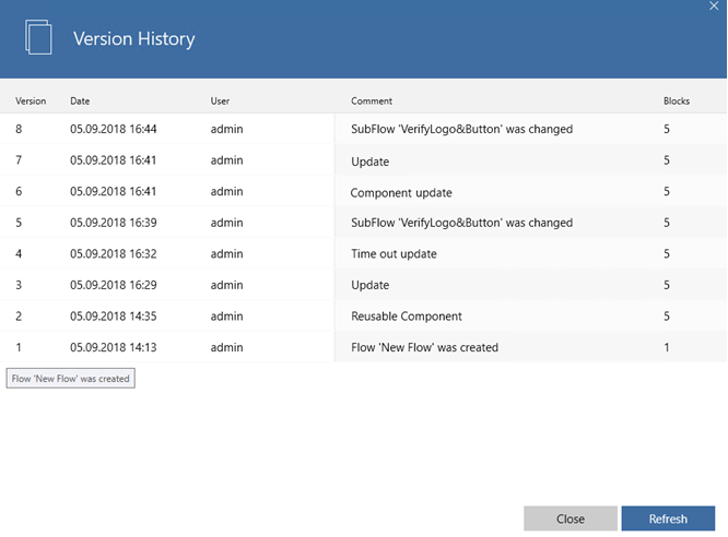 version history 2